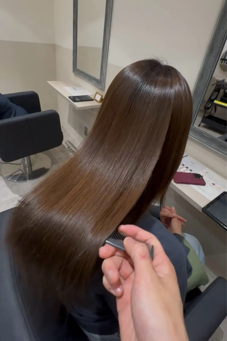 セミロング 縮毛矯正 トリートメント 🫧髪質改善🫧/ ひじりなり🍏のヘアスタイル