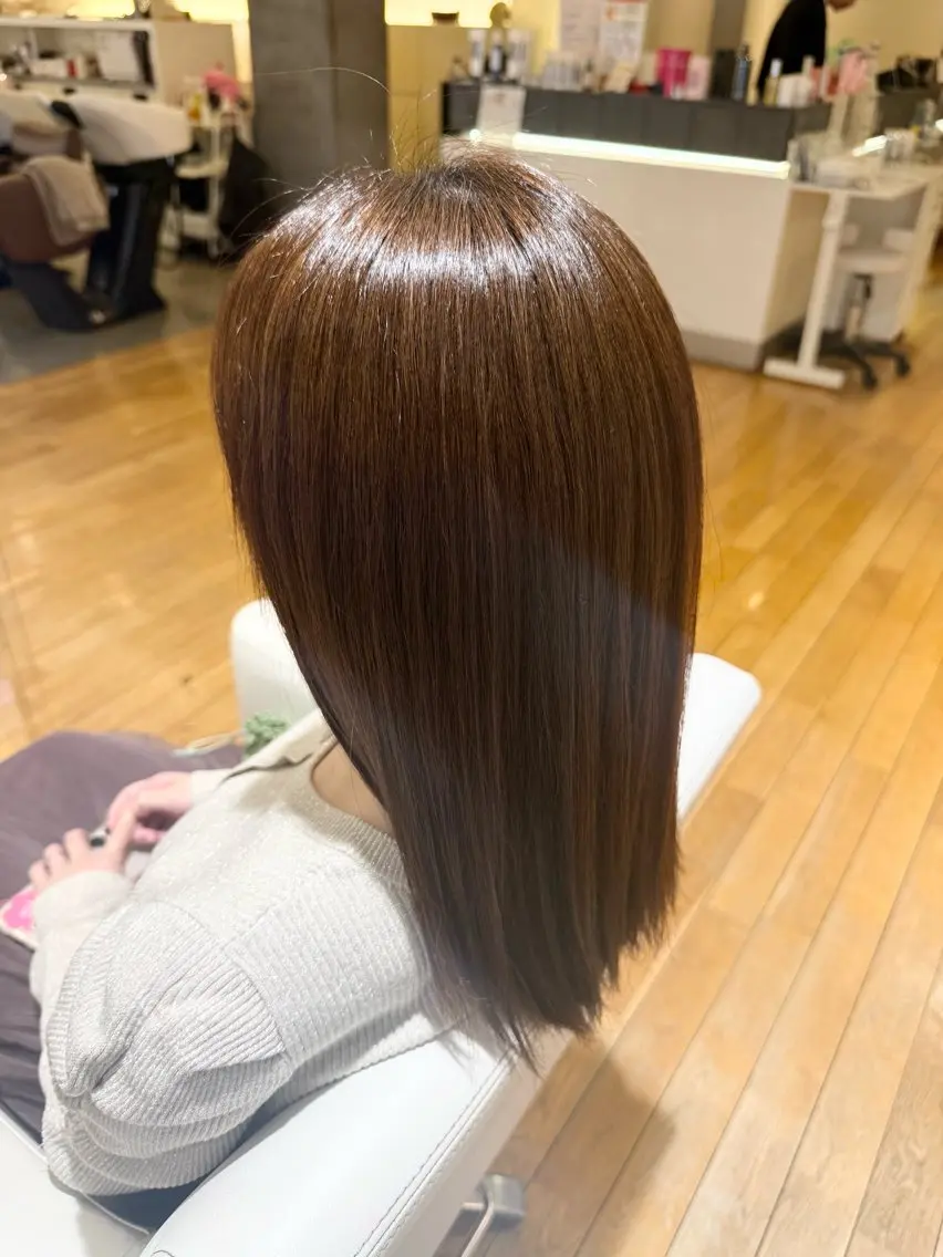 パーマ ストレートパーマ femme 當田 莉央のヘアスタイル