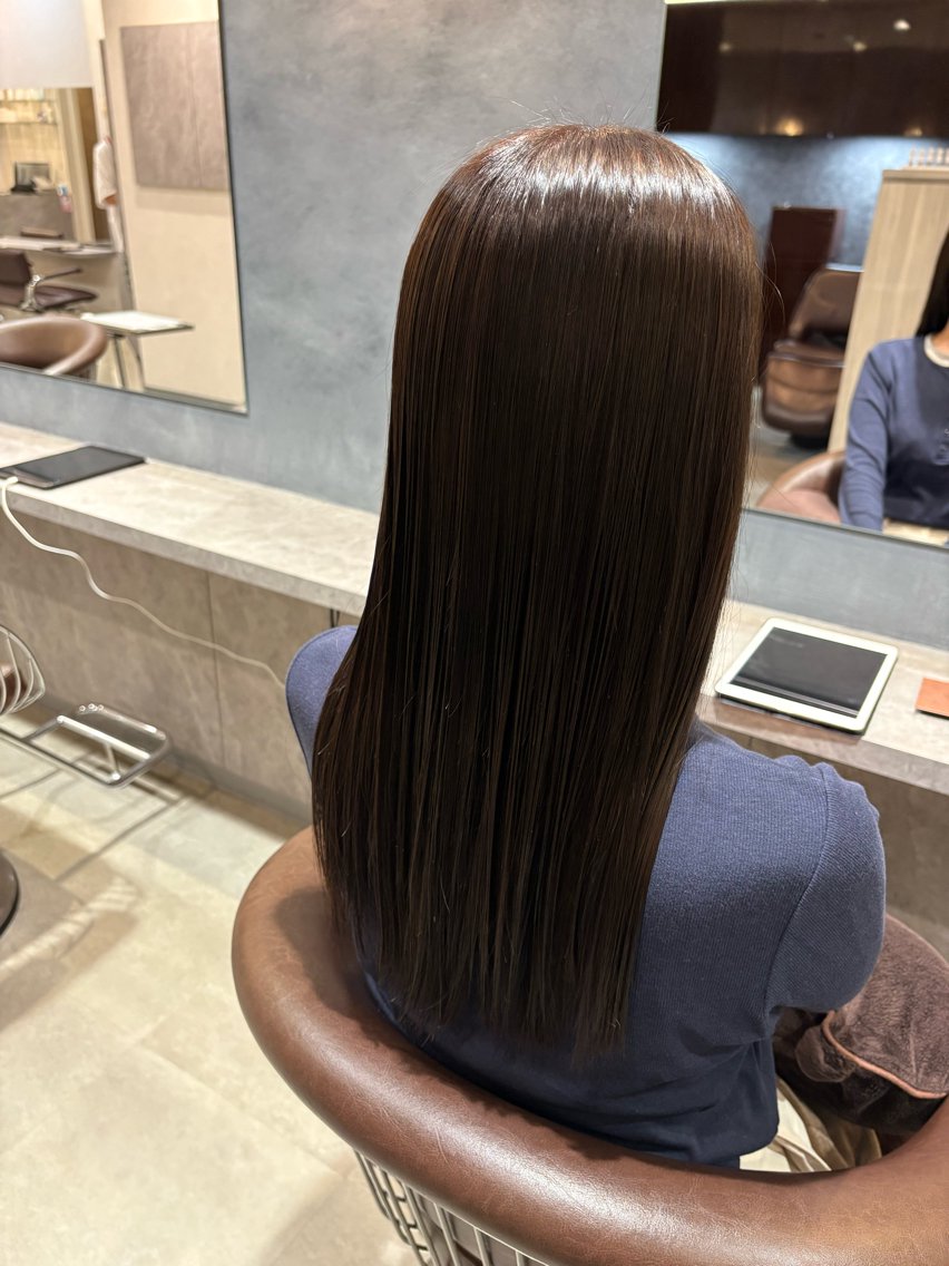 ロング カラー アッシュ アッシュブラウン ブラウンカラー 清水 柑奈のヘアスタイル