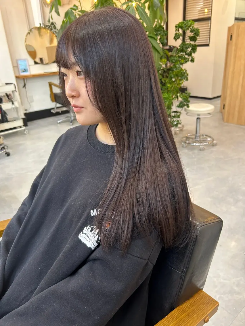 ロング カラー カット ヘアカラー トリートメント CARICIA 白木 由里加/新栄のヘアスタイル