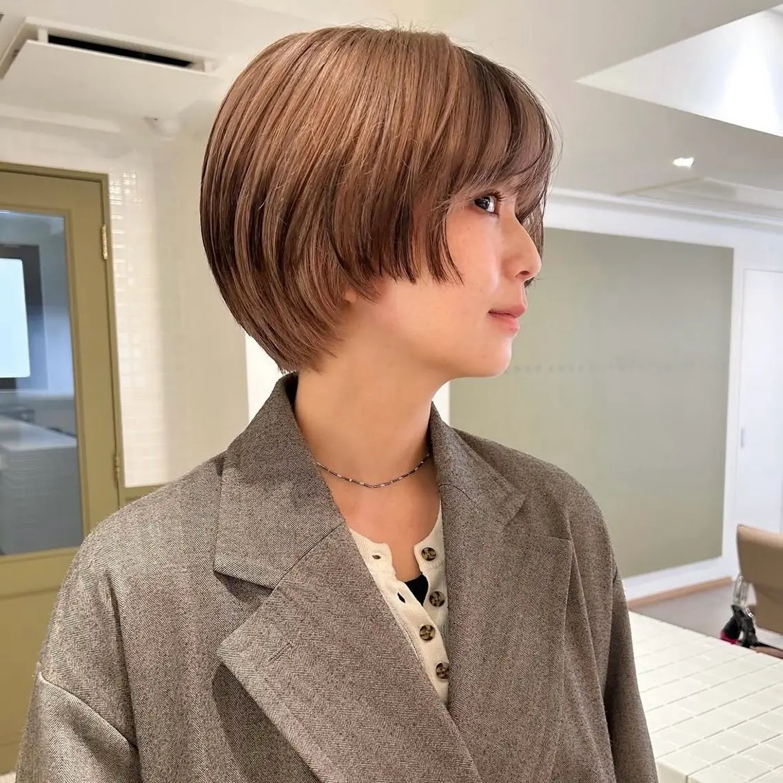 ショート 丸みショート 顔まわりレイヤー レイヤーカット ショートヘア 🎯🦖ʜᴀɴᴀ 似合わせショート🌷のヘアスタイル