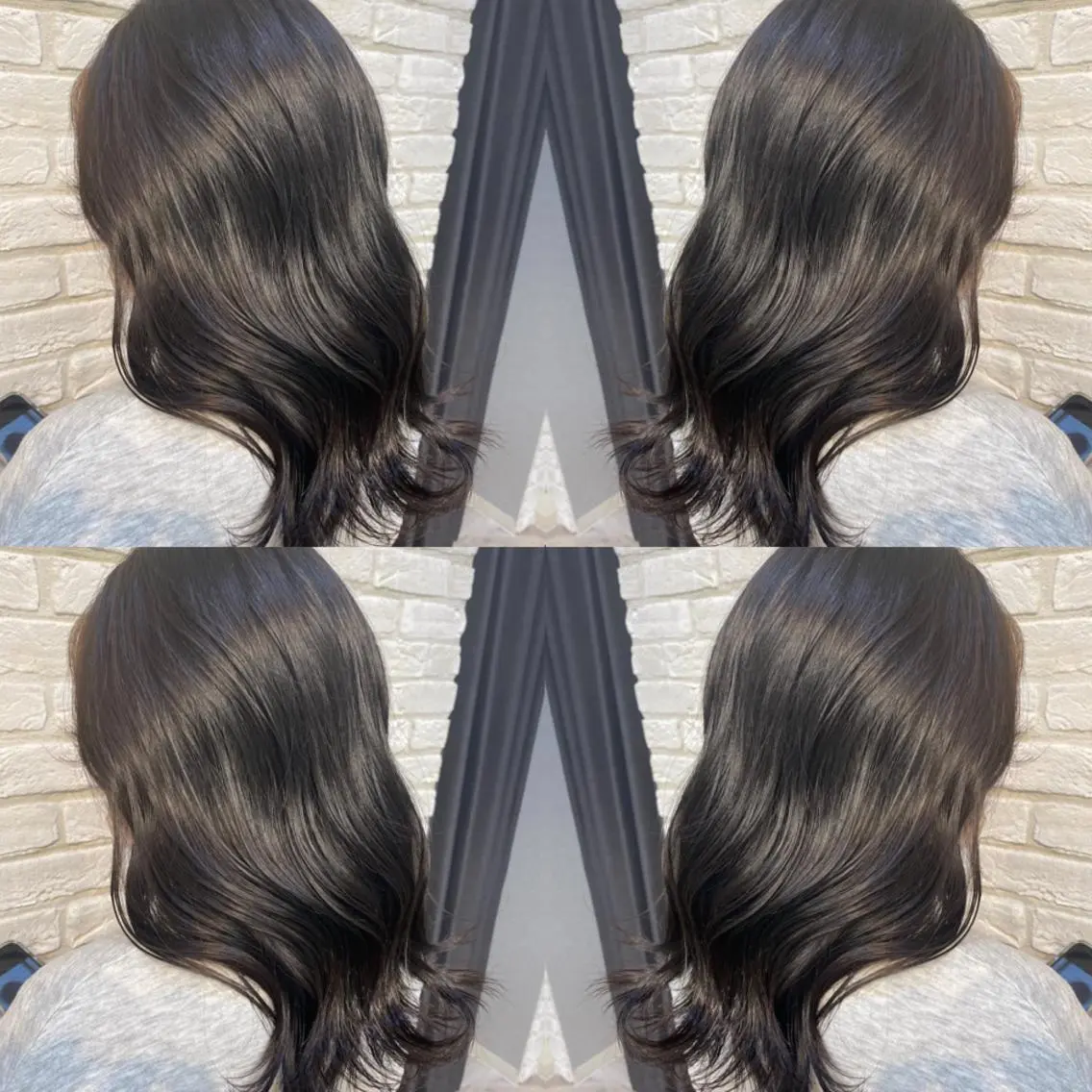 ミディアム アッシュ カット ヘアカラー ココロ☀️ CLUTCH天王寺店のヘアスタイル