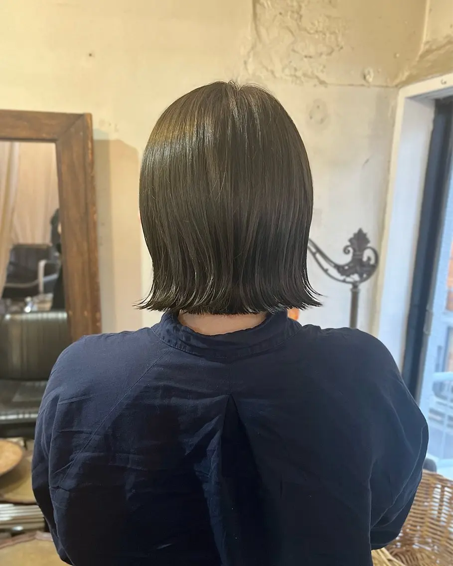 ショート カラー カット ヘアカラー 暗髪とオリーブ🌿 渡辺拓人のヘアスタイル