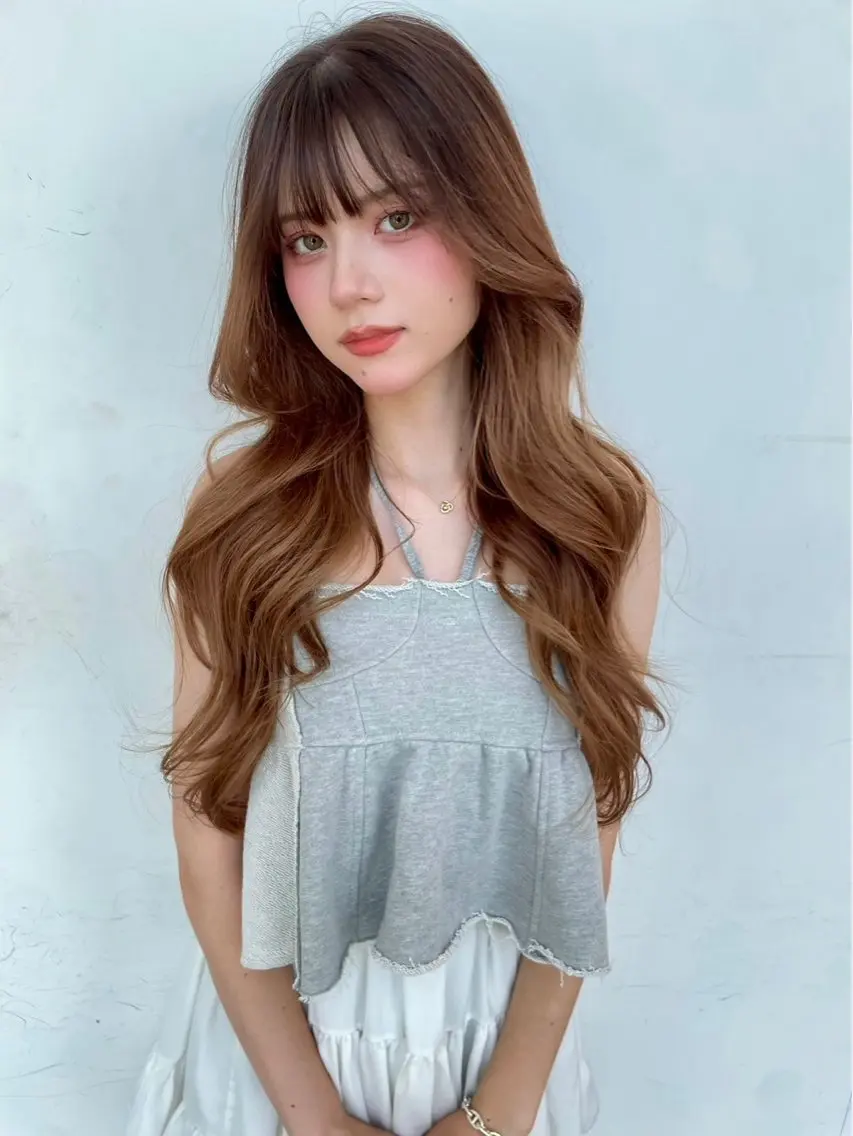 ロング yui🎀ブリーチ なしベージュ／博多のヘアスタイル