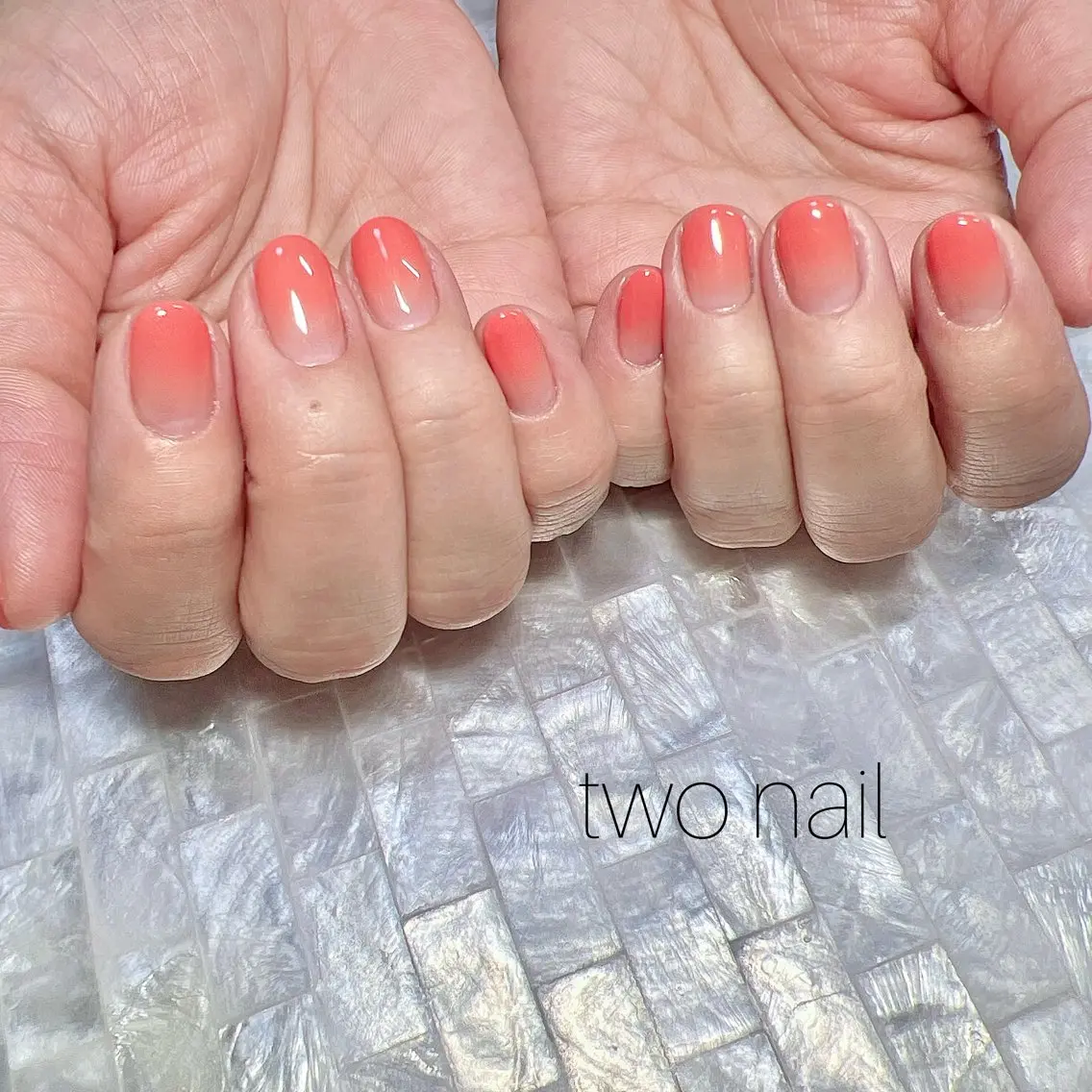 ネイル ネイルチップ ホワイト ハンドネイル two nailのネイルデザイン