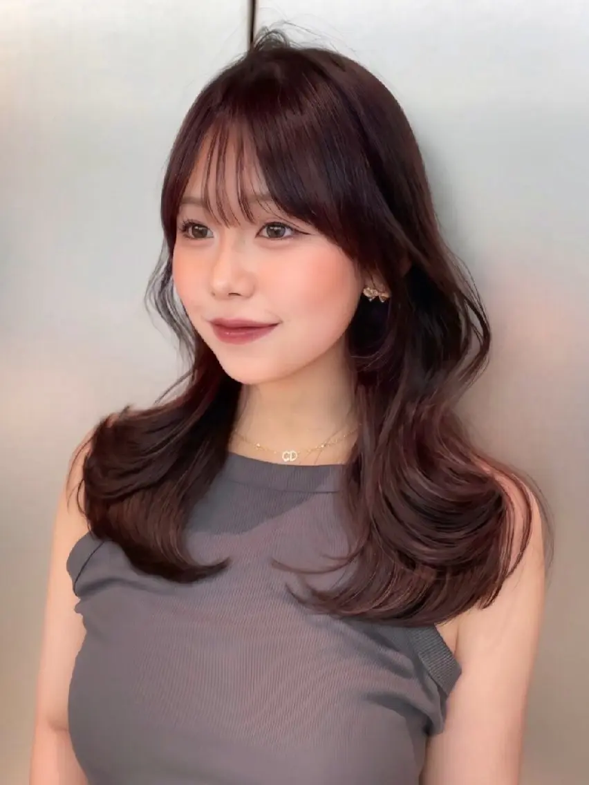 ロング カラー カット ヘアカラー トリートメント 髪質改善/韓国ヘア /透明感カラー🧸のヘアスタイル