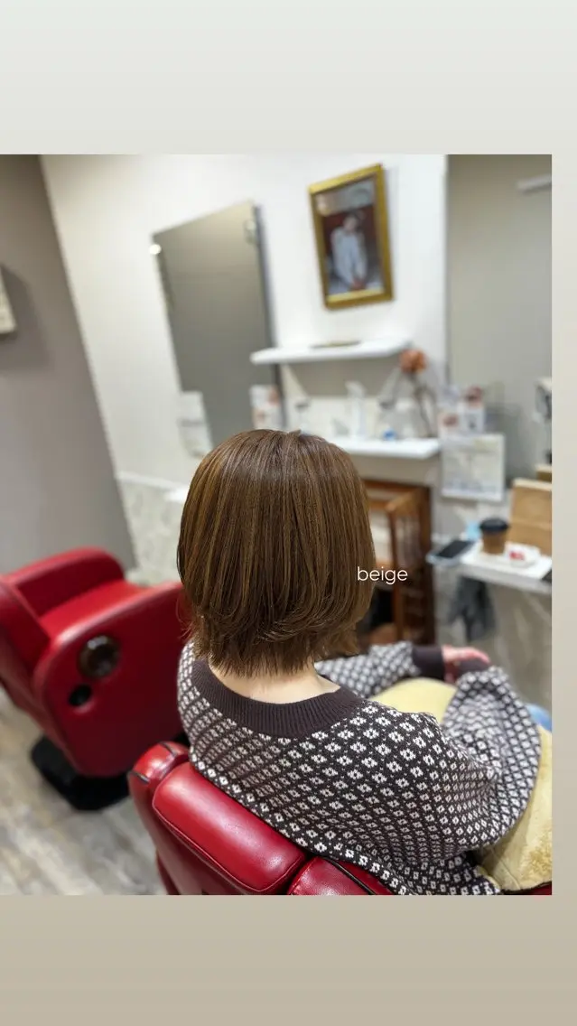 ミディアム カット ヘアカラー トリートメント 四日市理美容室/ ANDIAMO/妃菜のヘアスタイル
