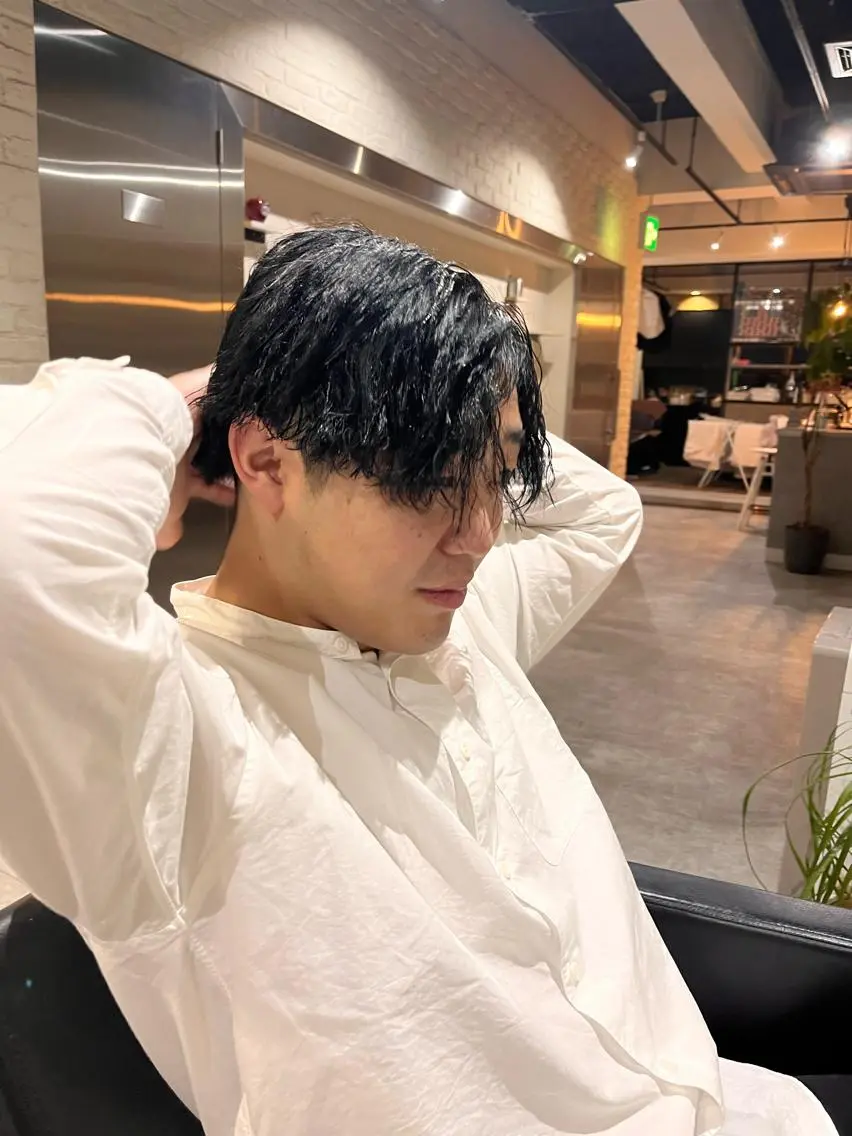 🔥似合わせメンズカット🔥+最新トレンドケアパーマ(波巻き、ツイスト系、シャドウ、フェザー、プードルなど)の写真