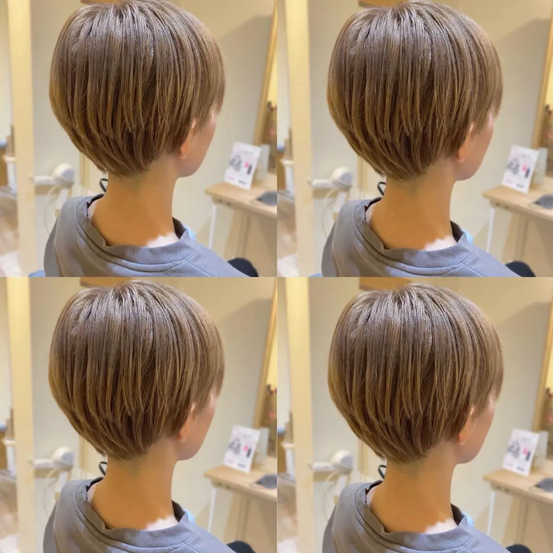ショート カラー 金島 青のヘアスタイル