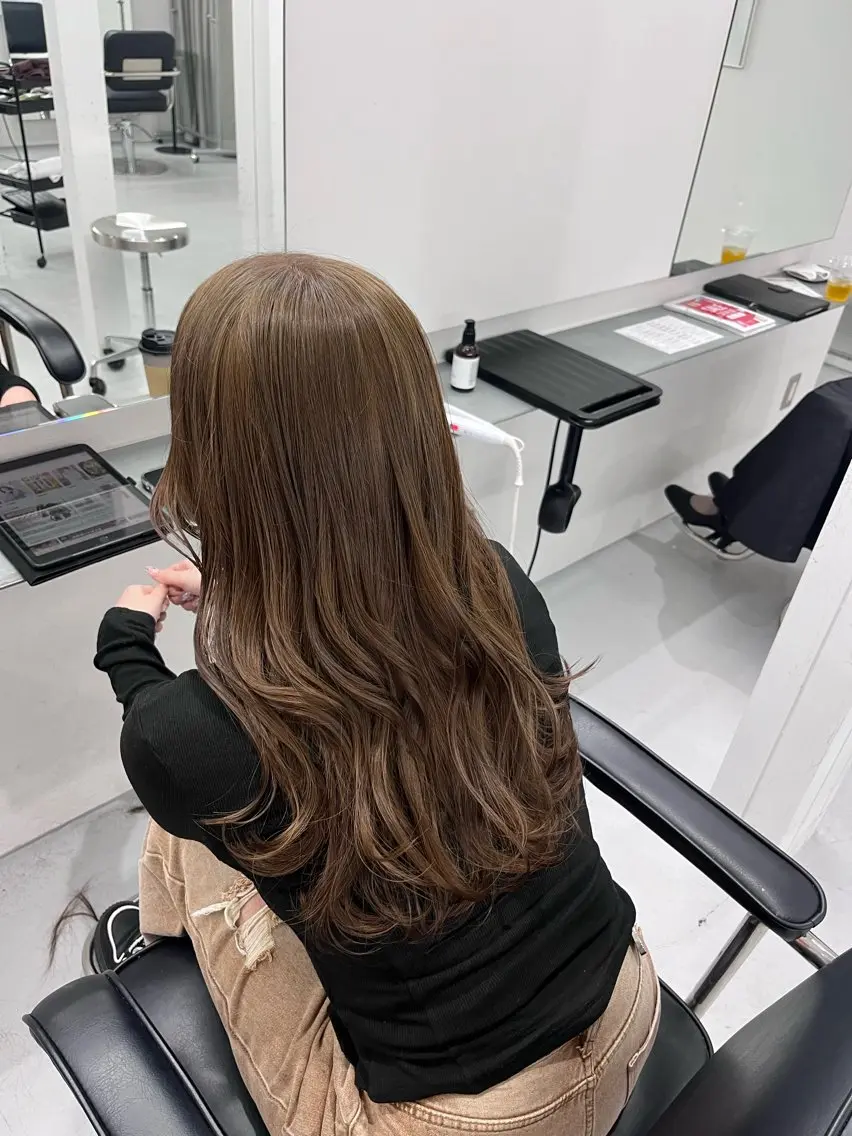 カラー ベージュカラー オリーブベージュ ベージュカラー/ 新潟/万代/なお🎀のヘアスタイル