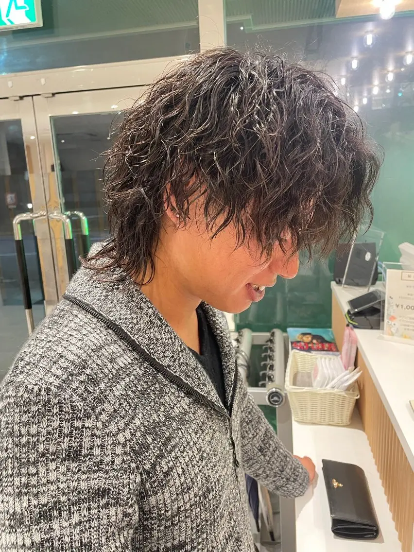パーマ メンズ メンズパーマ メンズパーマ特化🏅 中村 凌のヘアスタイル