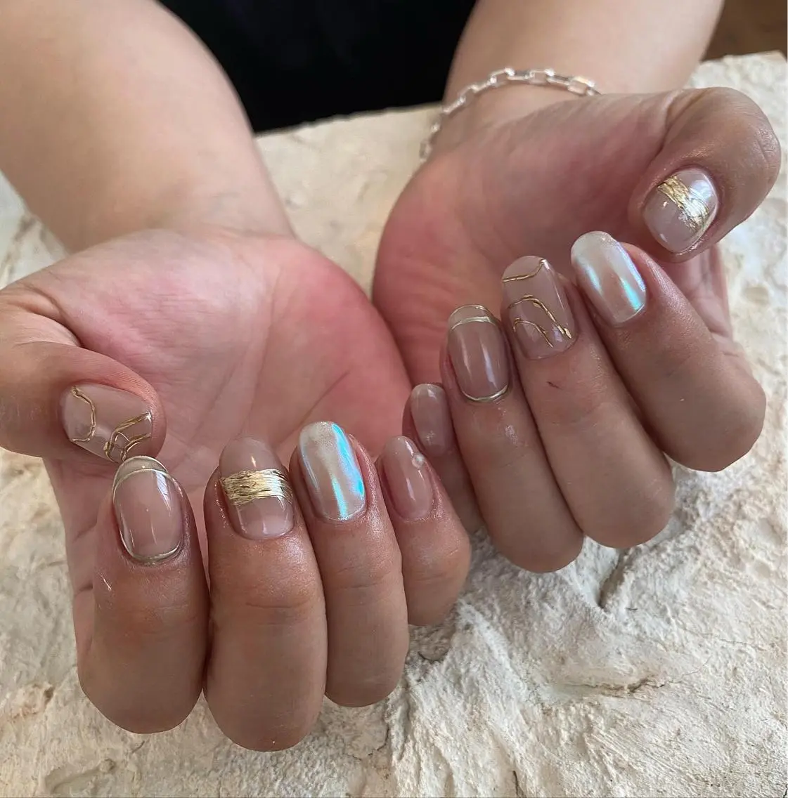 ネイル マグネットネイル ミラーネイル ニュアンスネイル オフィスネイル ハンドネイル and M. nailのネイルデザイン