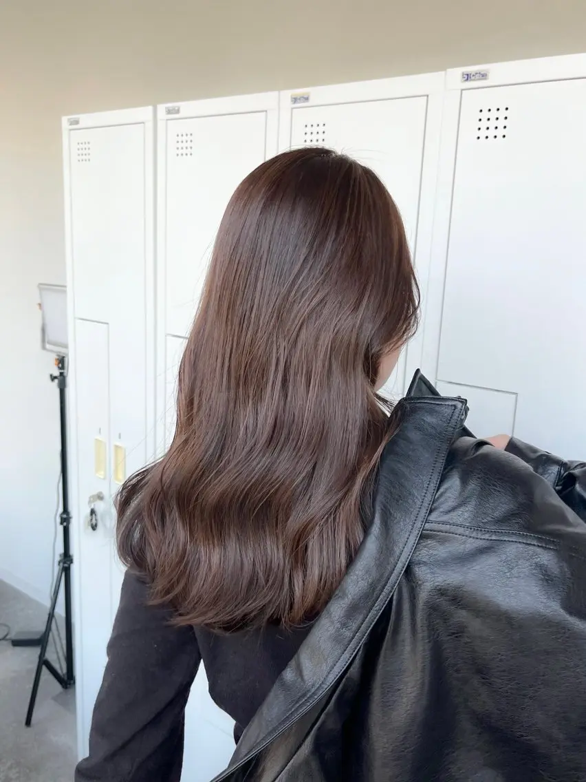 ロング カラー ベージュカラー ブリーチ ダブルカラー 韓国風style ❤︎　古庄美月のヘアスタイル