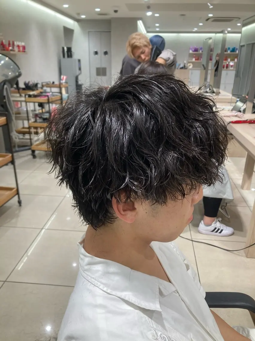 パーマ メンズ カット パーマ メンズ比率エリア No.1/林慶太のヘアスタイル