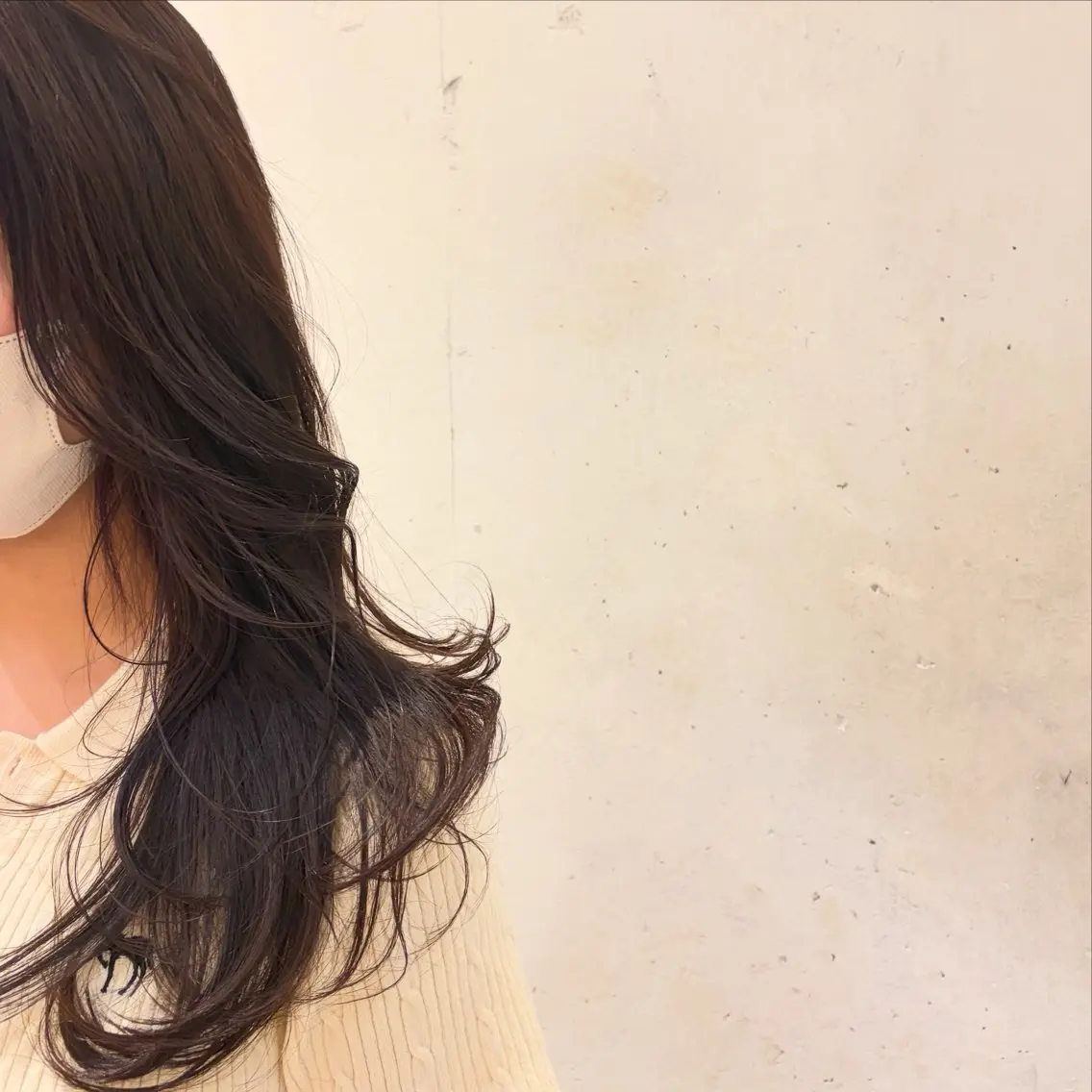ロング 韓国風ヘア レイヤーカット シモカワ マシロのヘアスタイル