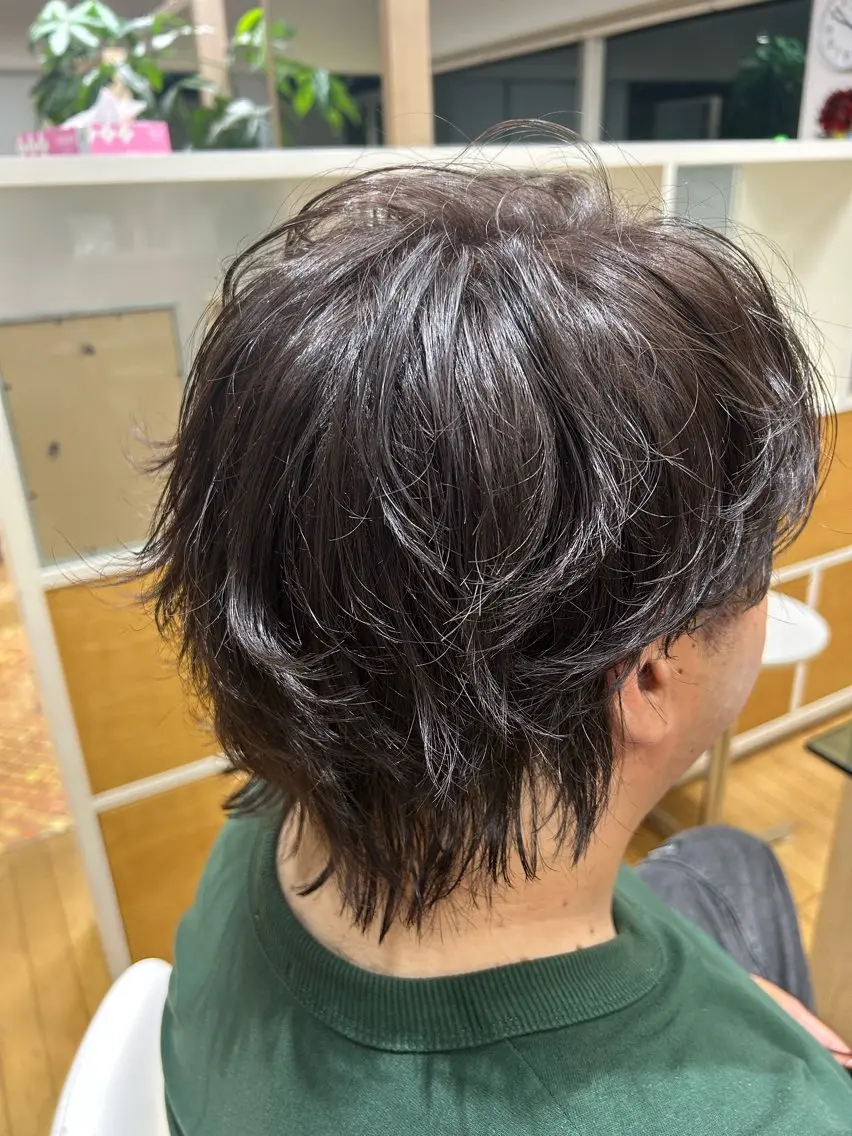 メンズ メンズウルフカット ウルフカット ササキ カノンのヘアスタイル