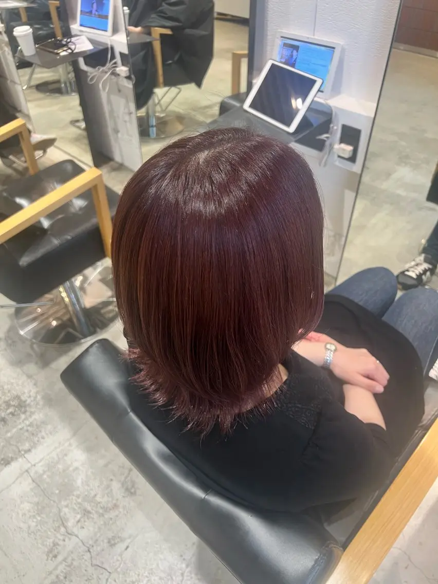 ミディアム カラー カット ヘアカラー YUME/綱島 /レイヤーカットのヘアスタイル