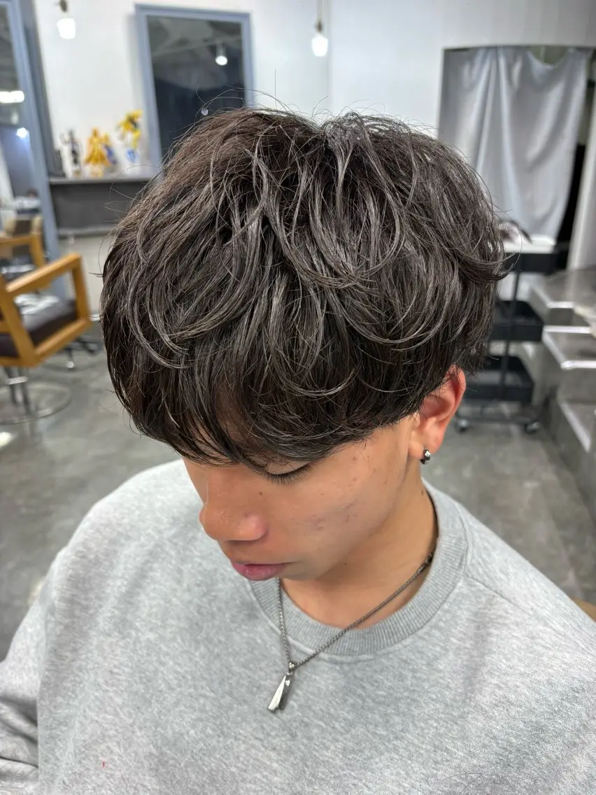 パーマ メンズ 梅田/パーマリピート 率90%超/秋本大智のヘアスタイル