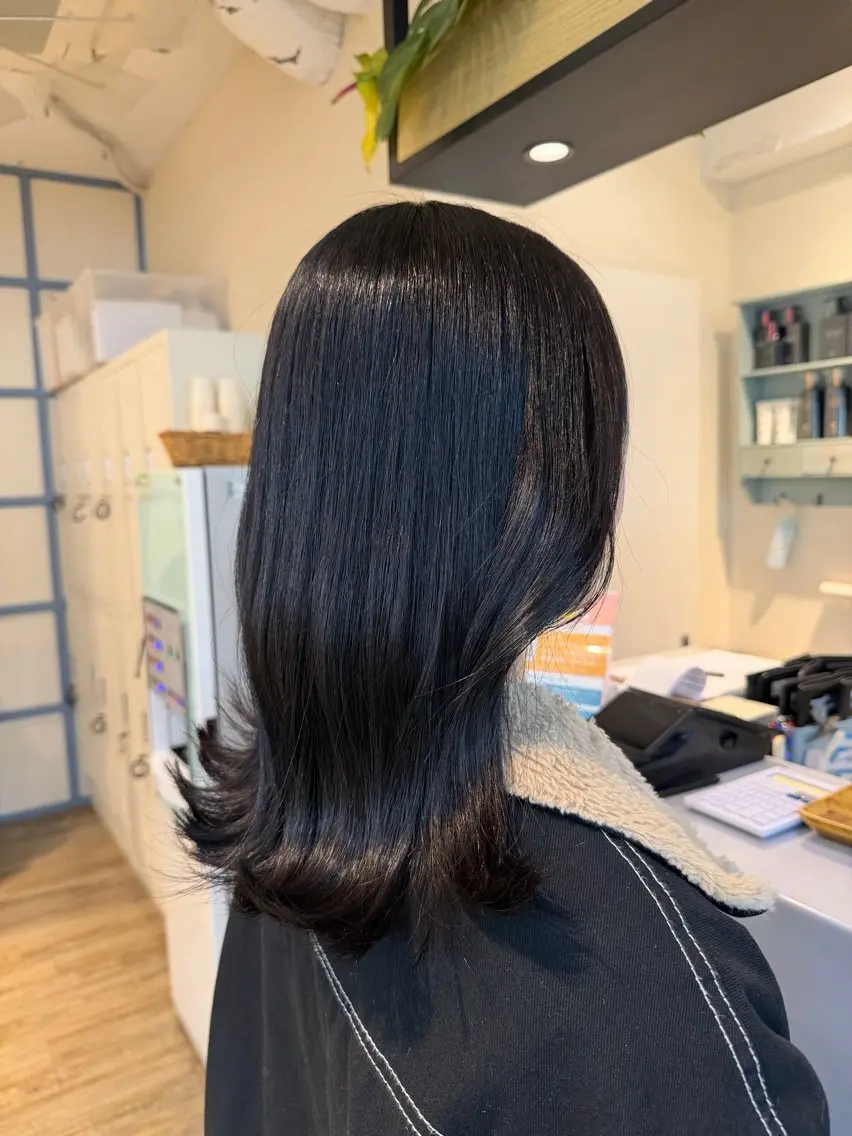 セミロング カット ヘアカラー トリートメント N°jemica 🫧REIKA🫧のヘアスタイル