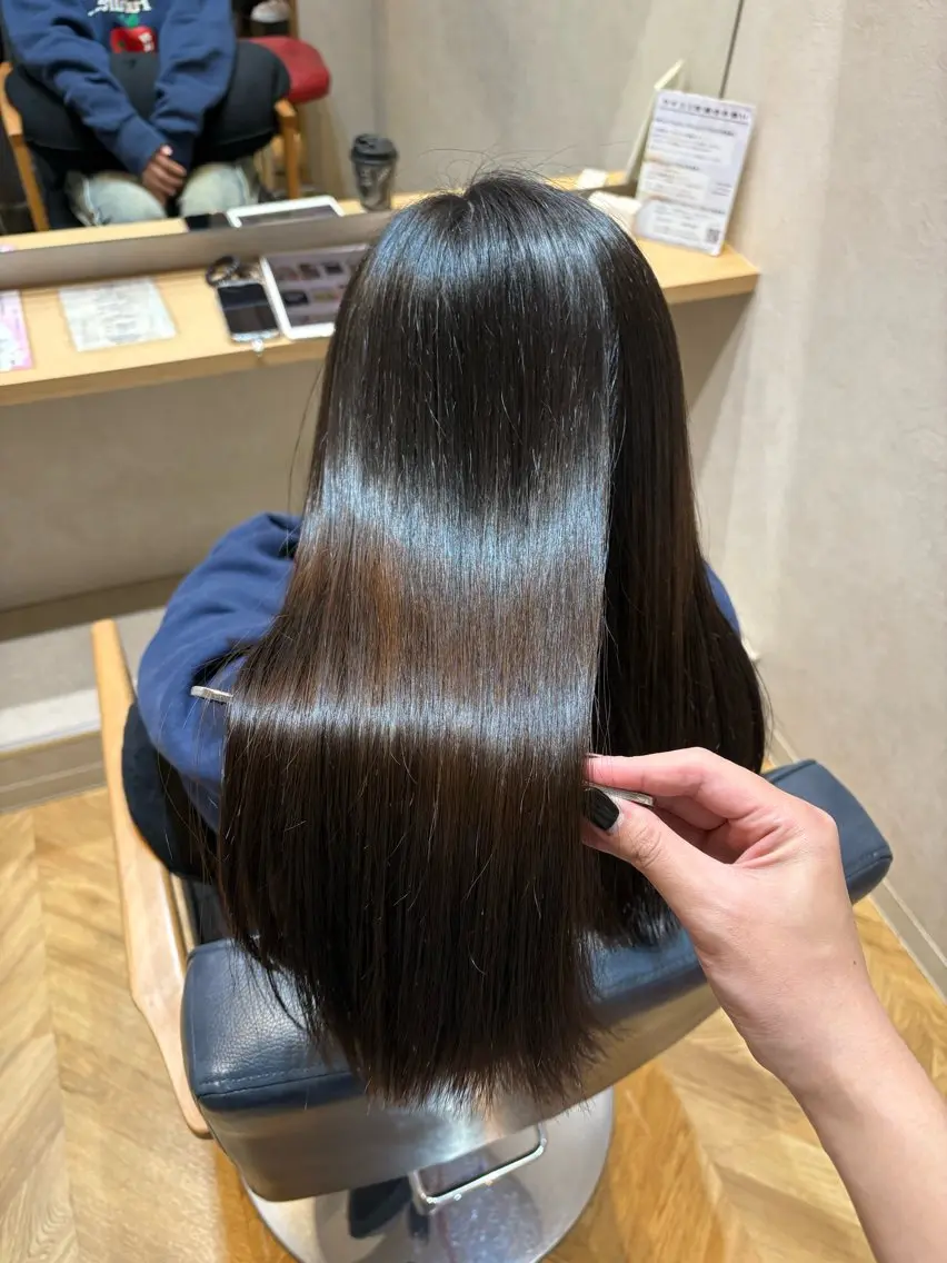セミロング パーマ 縮毛矯正 💜N°大分💜 三浦のヘアスタイル