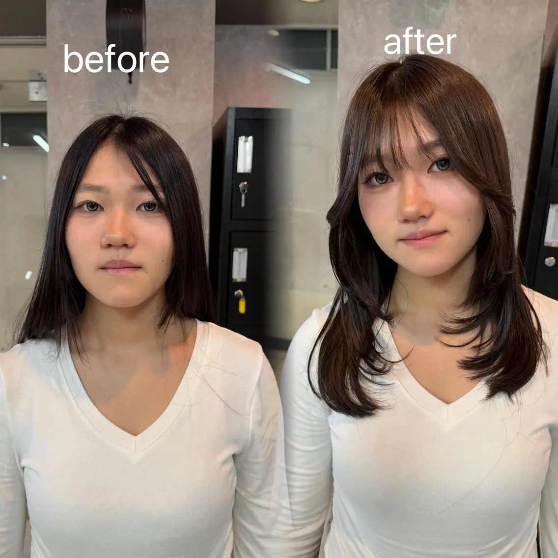 レイヤーカットの写真