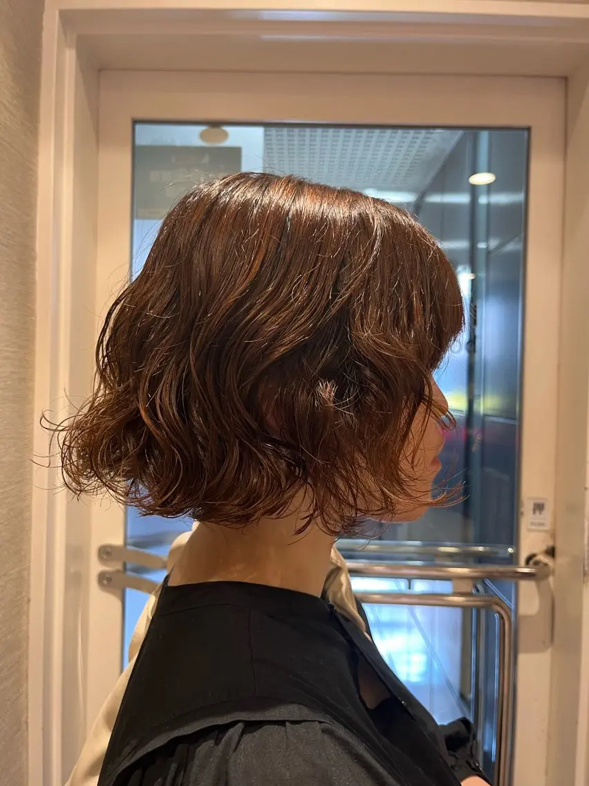 ショート パーマ ボブ カット パーマ トリートメント dogstar小林諒 パーマ/レイヤーのヘアスタイル