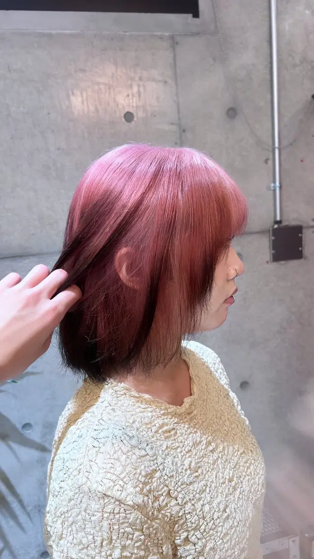 ショート カラー ヘアカラー 閼伽井 誇和のヘアスタイル