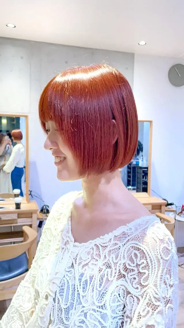 ショート カラー ボブ 🐣Say.ree ひらいで ななみ🐣のヘアスタイル
