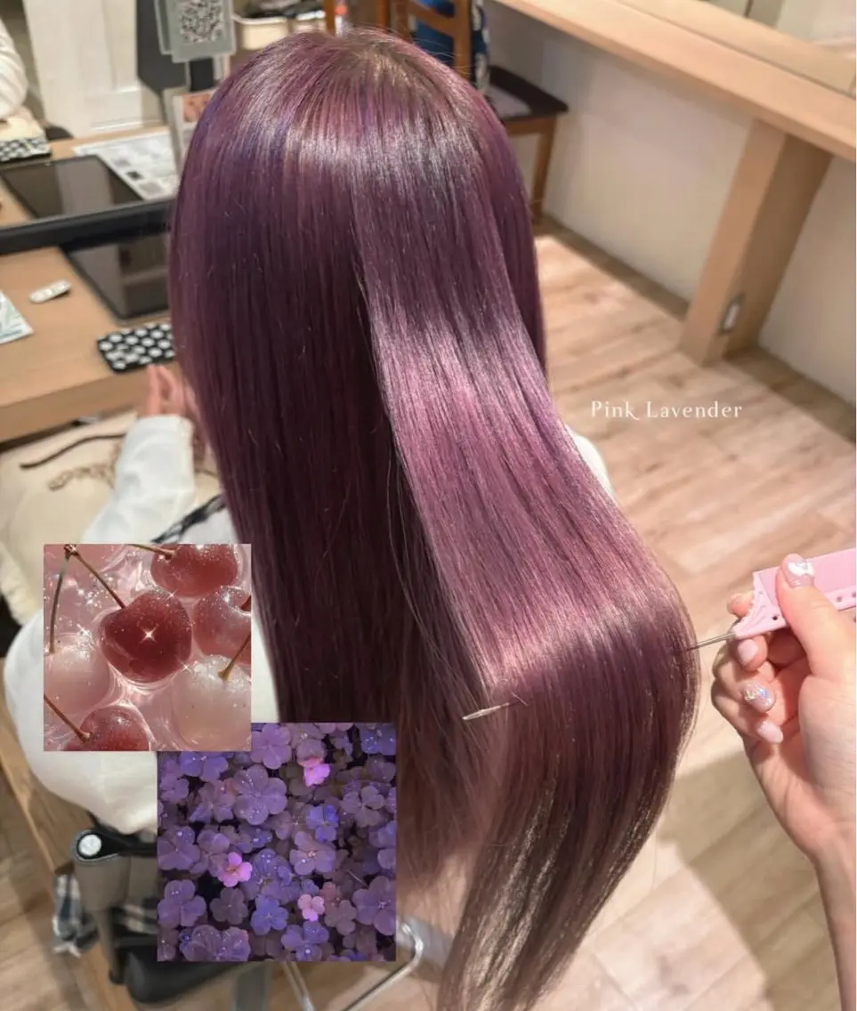 ロング ヘアカラー えんどう ゆめはのヘアスタイル