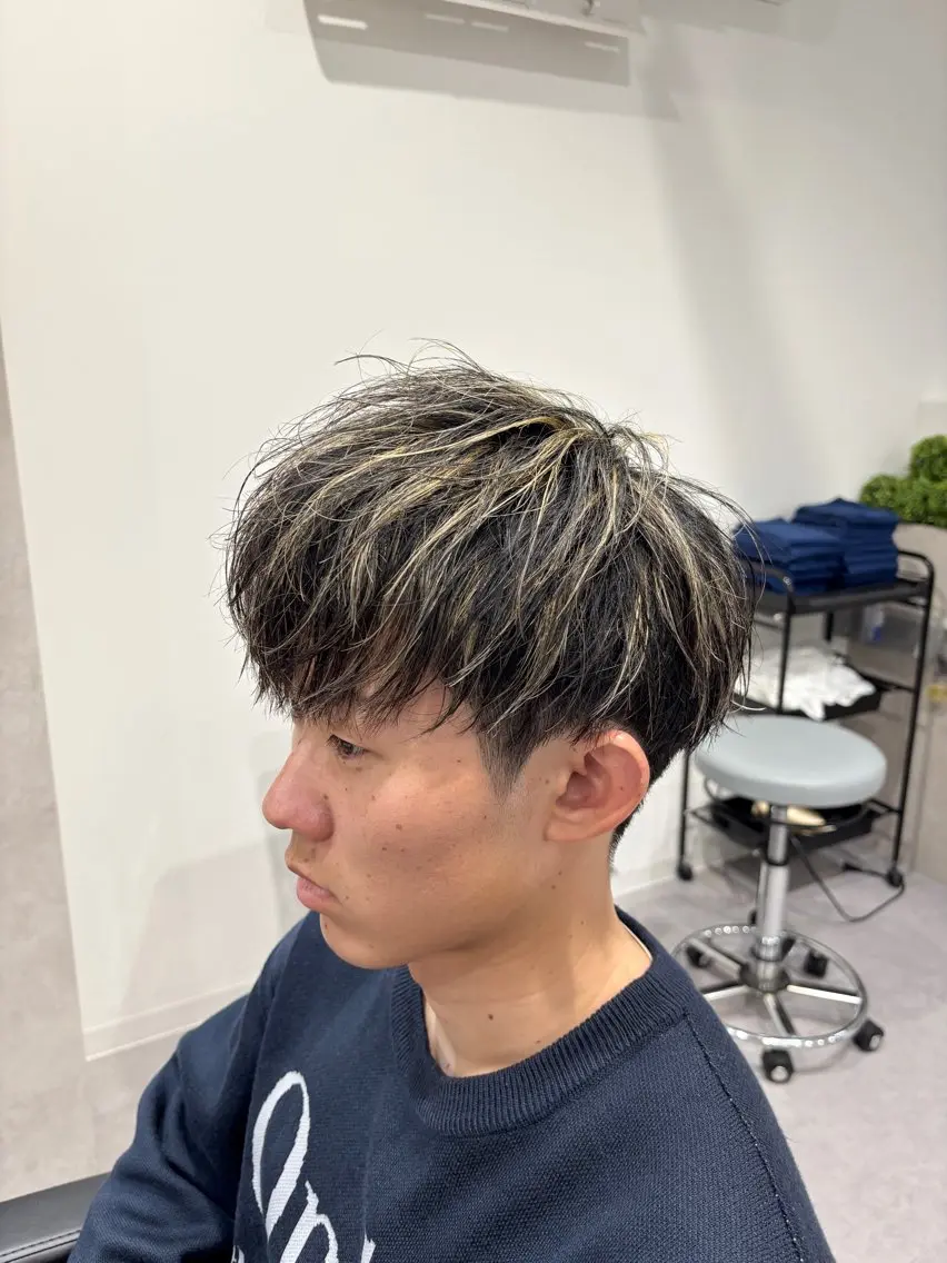 カット+メッシュキャップハイライトの写真