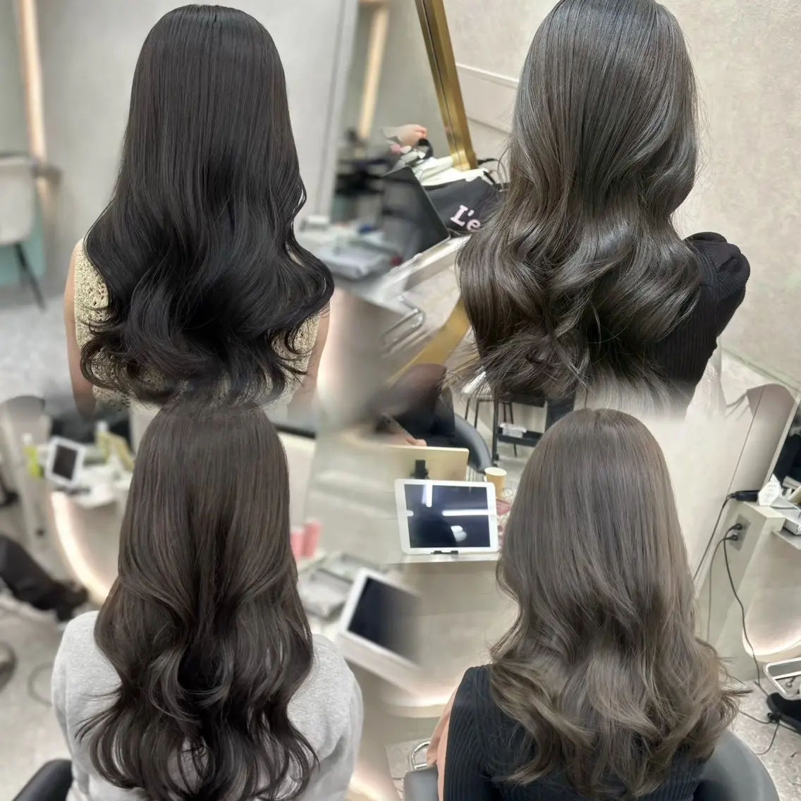 セミロング カラー オリーブカラー ヘアカラー トリートメント ミルクティ/ ブラウンカラー/りおのヘアスタイル