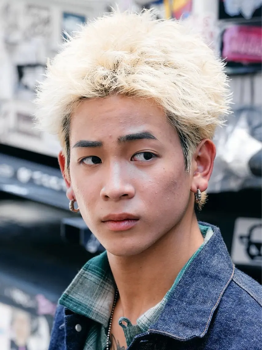 ショート カラー メンズ ヘアカラー fifth park 六反穂 龍介のヘアスタイル
