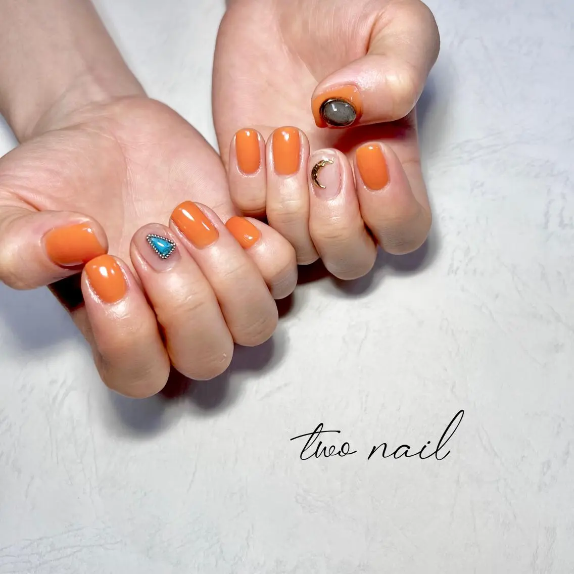 ネイル アートネイル フットネイル ハート ニュアンスネイル ホワイト ハンドネイル two nailのネイルデザイン