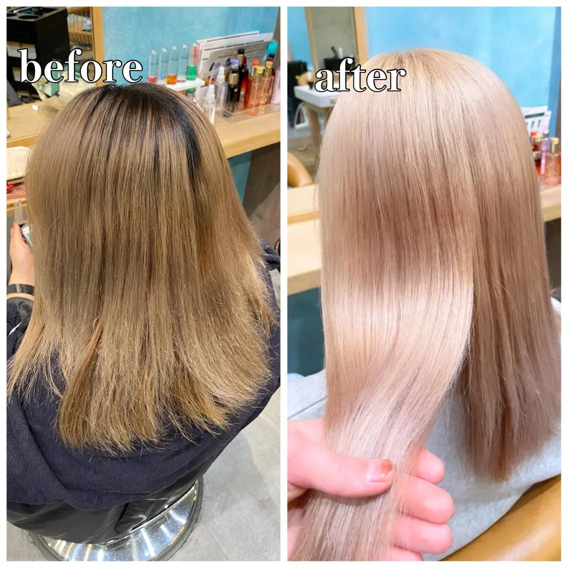 セミロング カラー 🌈ブリーチ特化🌈 MINATOのヘアスタイル