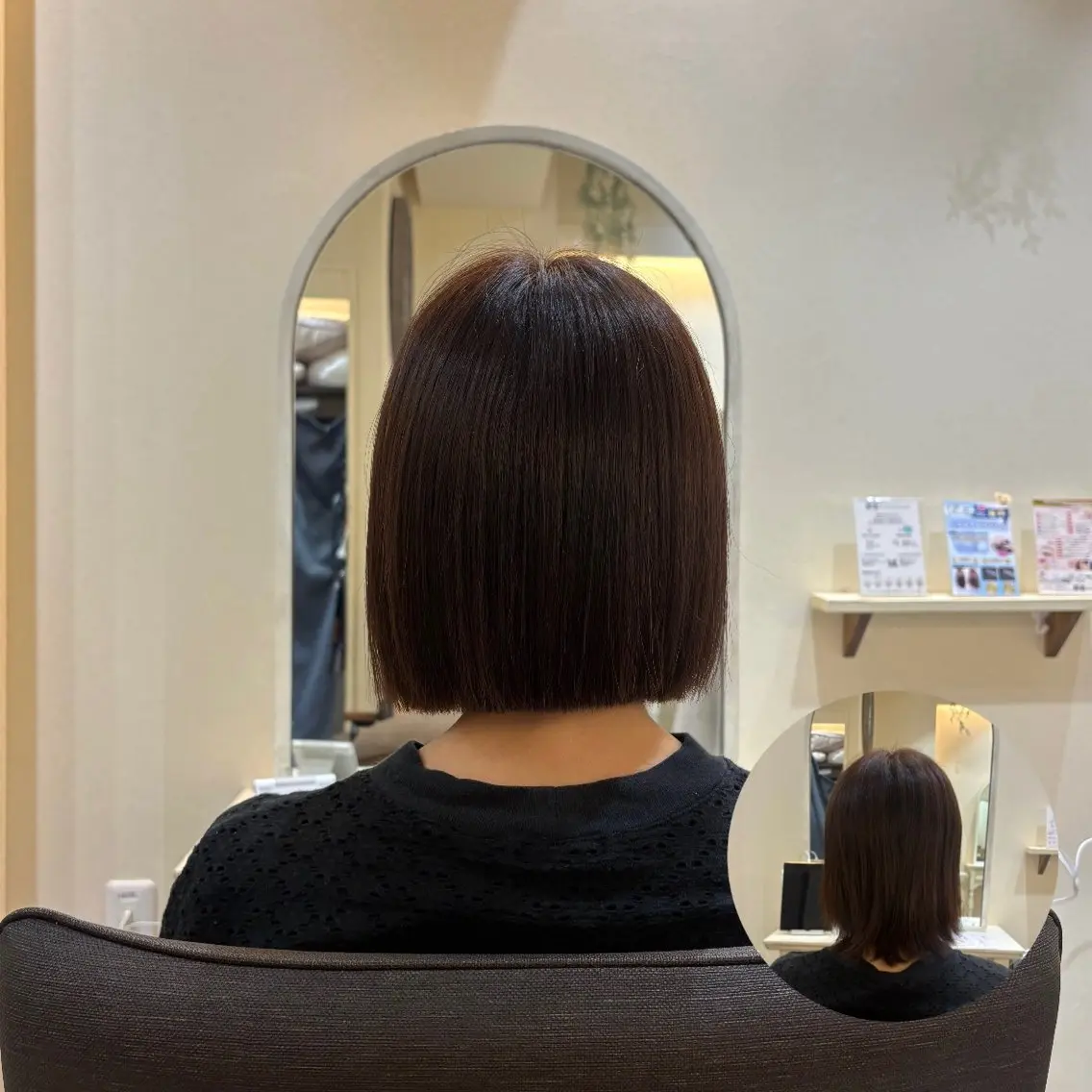 ショート 切りっぱなしボブ ボブ カット ヘアカラー 艶髪/縮毛矯正/ レイヤー/栄/あやかのヘアスタイル