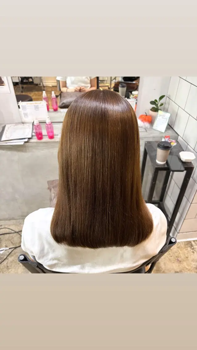 セミロング カラー ベージュカラー ヘアカラー charme by sarah/ aoiのヘアスタイル