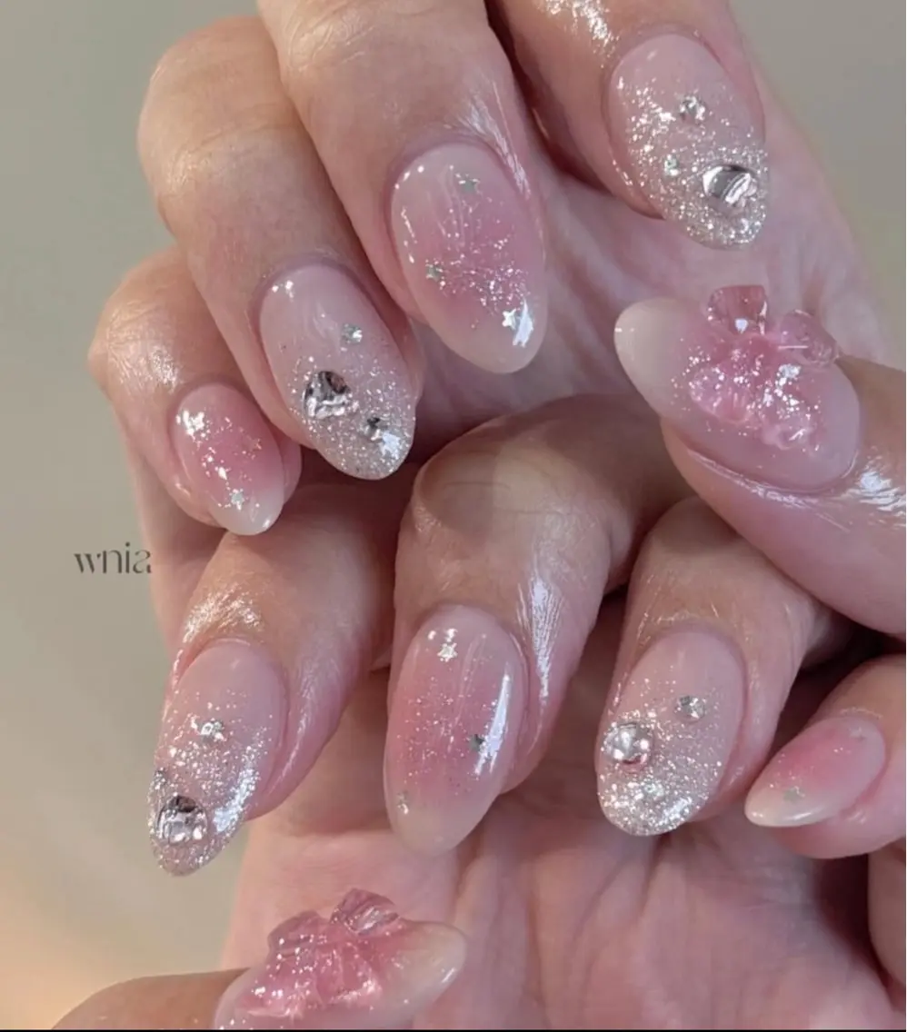 ネイル チークネイル 長さ出し フレンチネイル ガーリー 韓国ネイル ハンドネイル ハンドケア Sun Nail 池袋のエステ・リラクイメージ