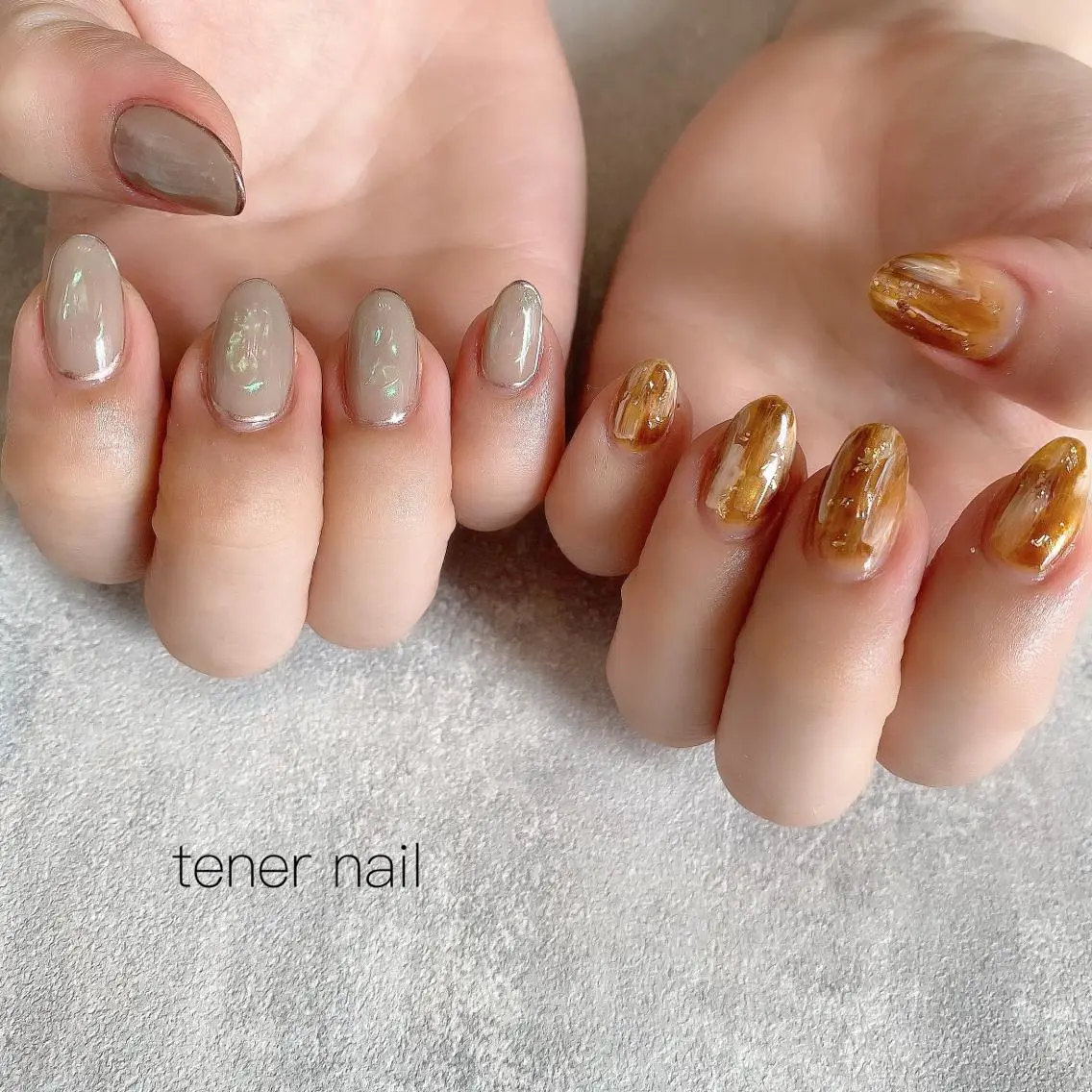 ネイル べっ甲ネイル ニュアンスネイル テネルネイル tener nailのネイルデザイン