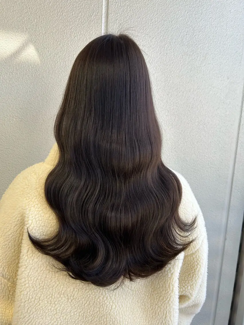 ロング カラー ヘアアレンジ ココアグレージュ グレージュ 《暖色/韓国hair 》🇰🇷桑原ユキネのヘアスタイル