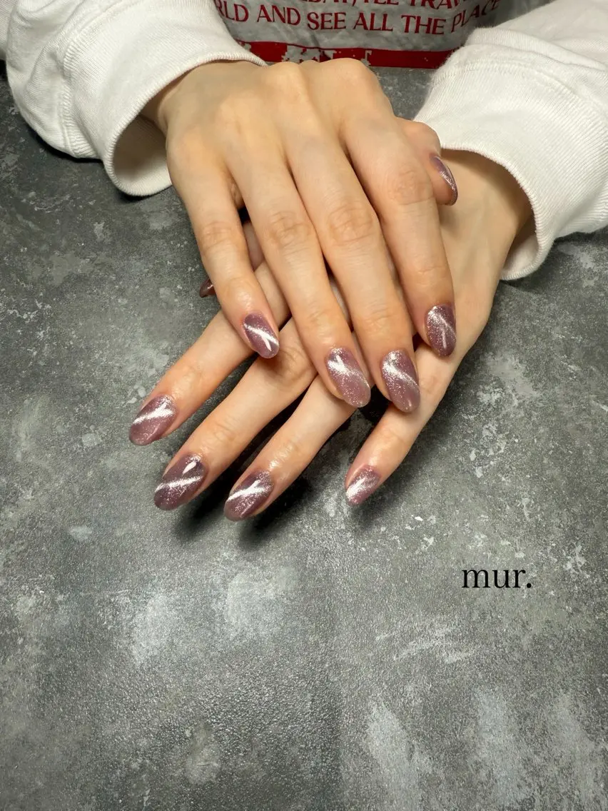 ネイル マグネットネイル シンプルネイル mur. harukaのネイルデザイン