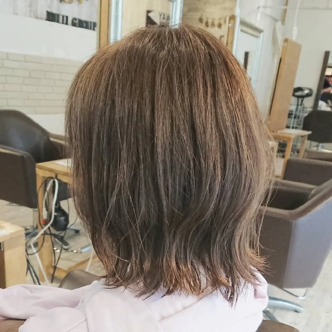 カラー ミディアム カット ヘアカラー トリートメント 【髪質改善】川越　  艶髪カラー/木村のヘアスタイル