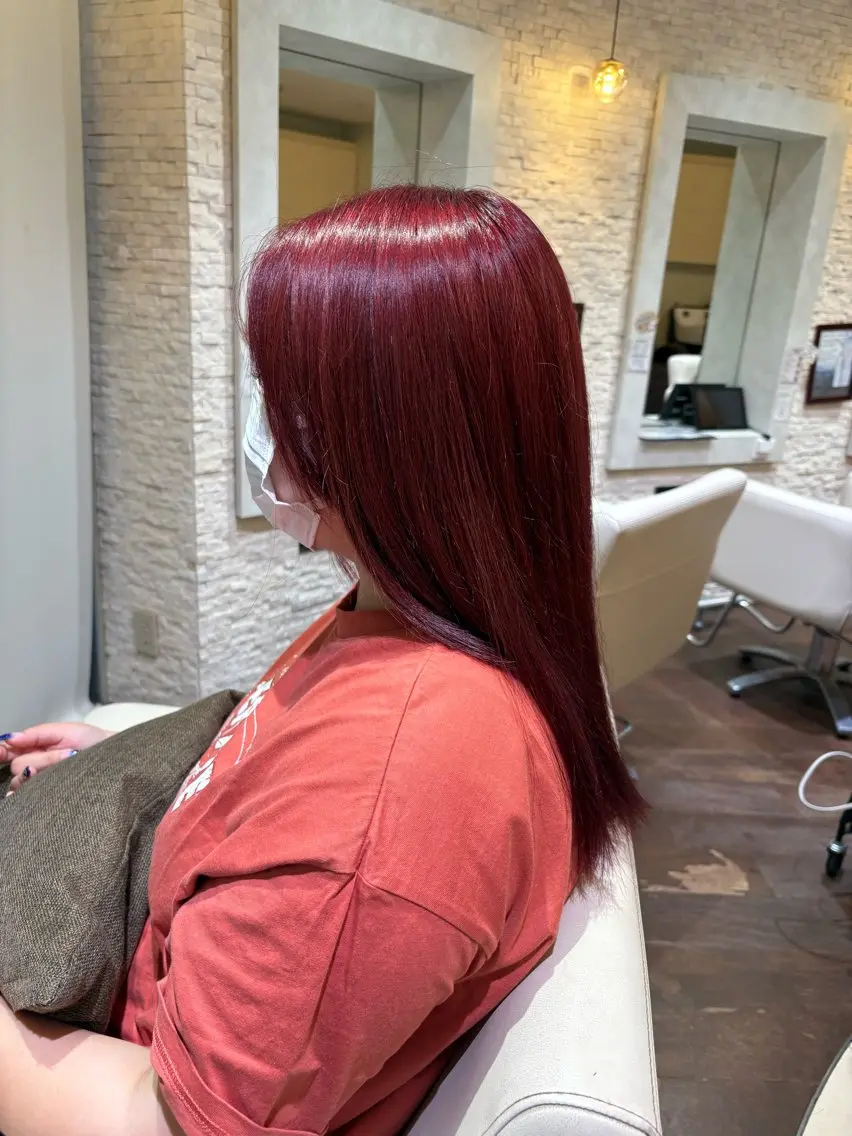 ロング カラー ヘアカラー 扇 空のヘアスタイル