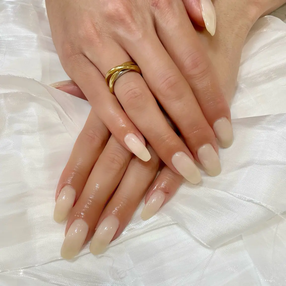 ネイル ワンカラーネイル WHITE NAIL 鳳店NARUMIのネイルデザイン