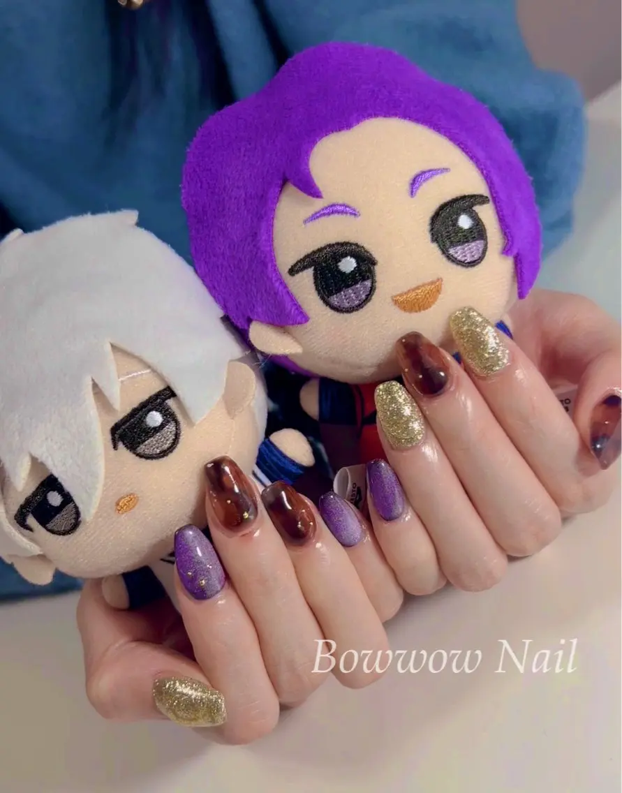 ネイル アートネイル マグネットネイル 持ち込み ニュアンスネイル Bow wow Nail さや🧸のネイルデザイン