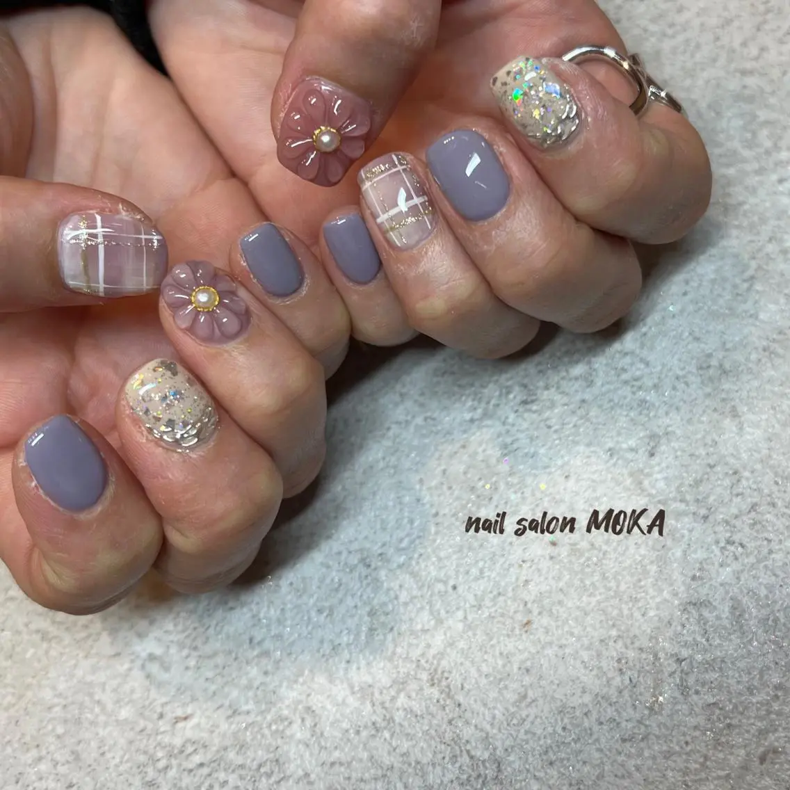 ネイル フラワーネイル ぷっくりネイル nail. MOKAのネイルデザイン