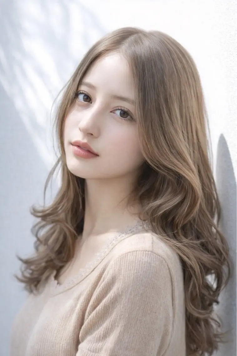 セミロング カラー ベージュカラー ブリーチ 透明感カラー 似合わせカット カット ヘアカラー トリートメント 田村和範/似合わせ カラー/髪質改善のヘアスタイル