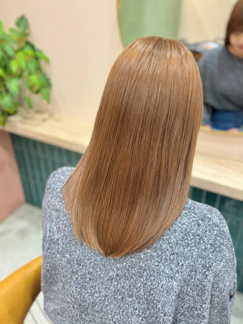 セミロング カラー ベージュカラー 髪質改善 ヘアカラー 似合わせカラー/ 松岡茉和🐼🌈🌟のヘアスタイル