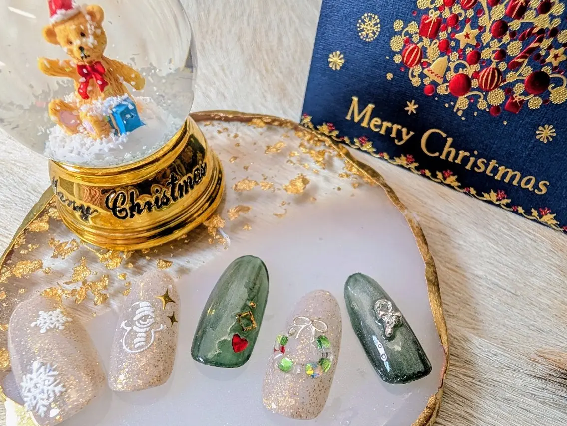 ネイル 冬ネイル クリスマス ⟡.marina⟡. minimoセール中のネイルデザイン