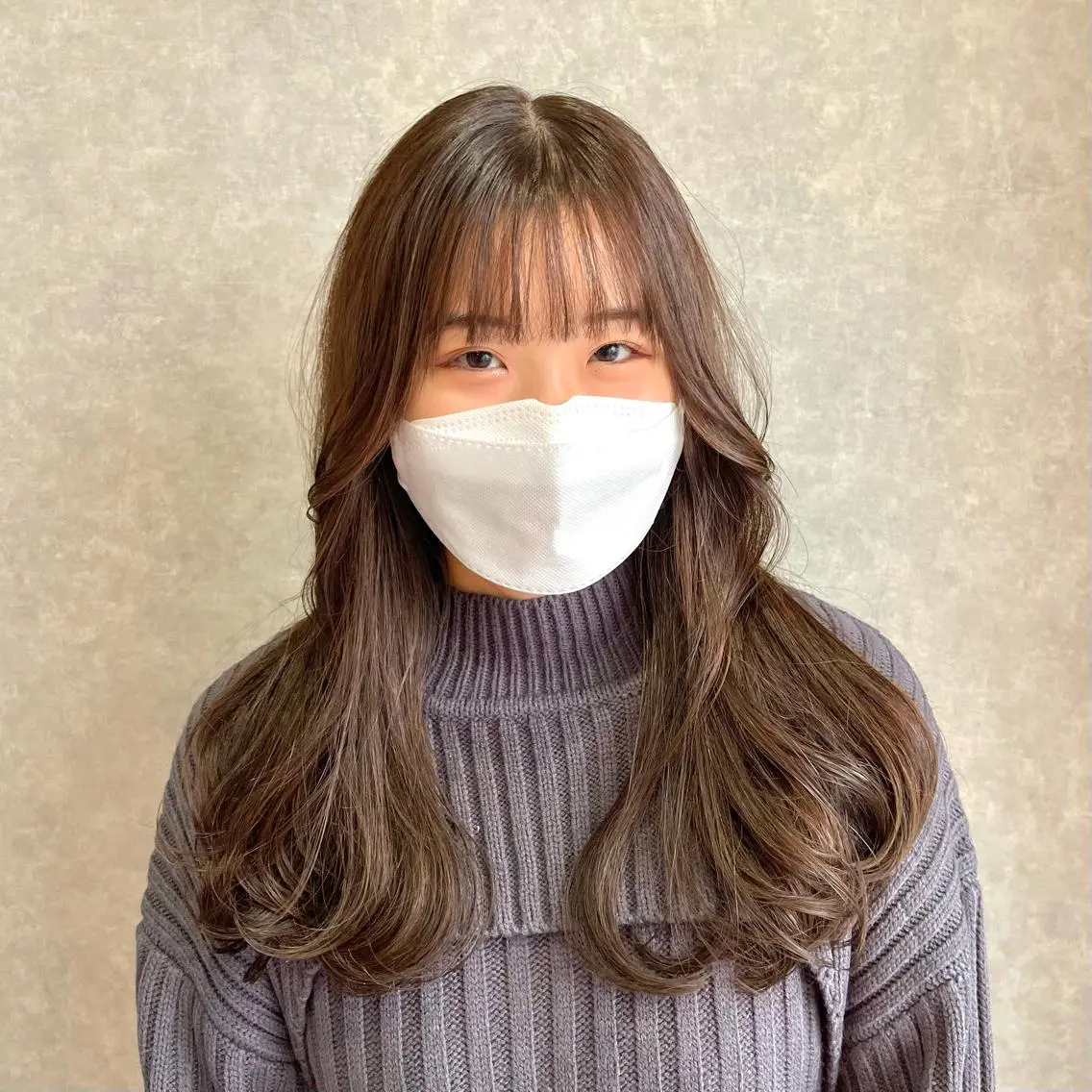セミロング カラー カット ヘアカラー トリートメント 一ノ瀬 暁のヘアスタイル