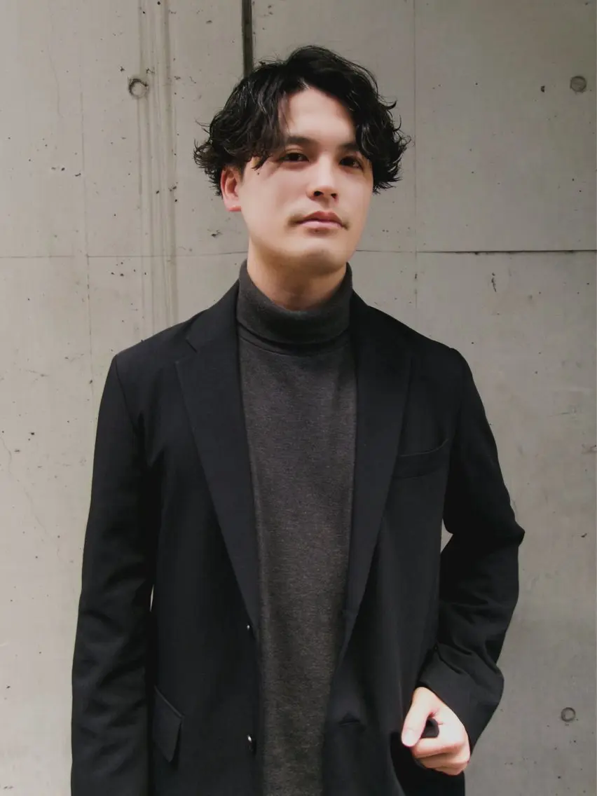 メンズ限定カットなしのパーマのみ(シャンプーブロー込み)の写真